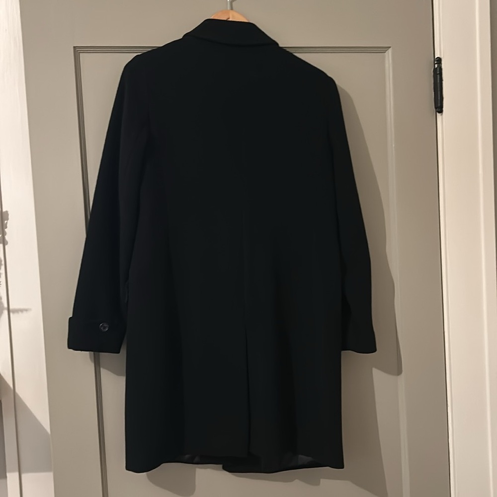 Lauren Ralph Lauren Black Wool Blend Trench Coat - Picture 6 of 6